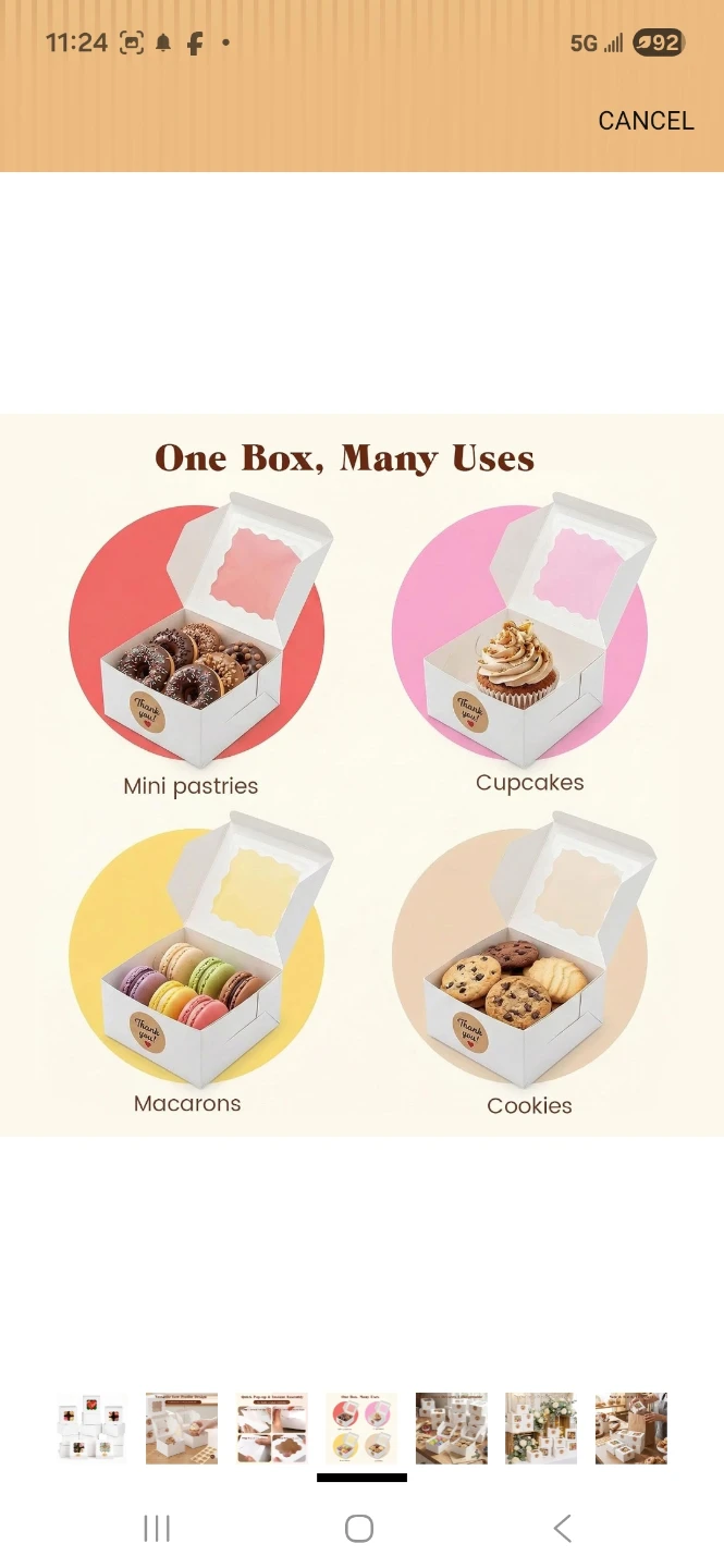 VGwdall 15-Pack White Pastry/Treat Boxes - photo 5