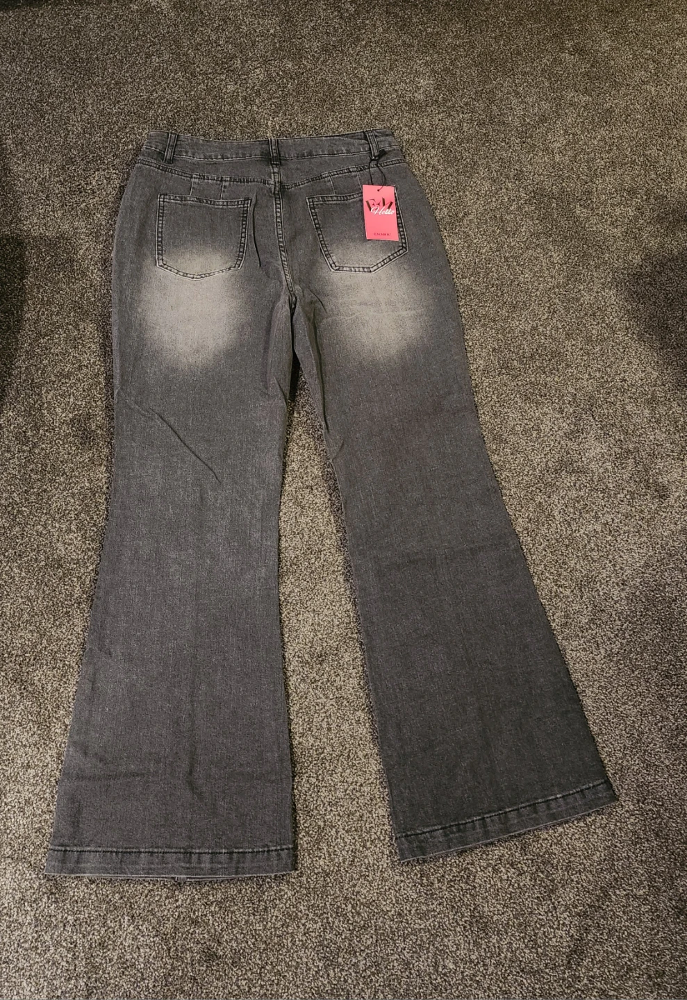 Emmioe Grey Washed Flare Jeans - photo 5