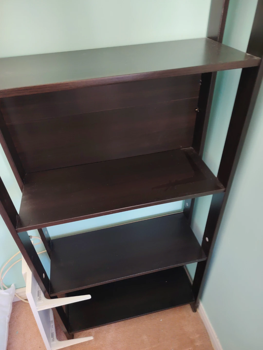 Dark Brown 4-Shelf Bookcase - photo 2