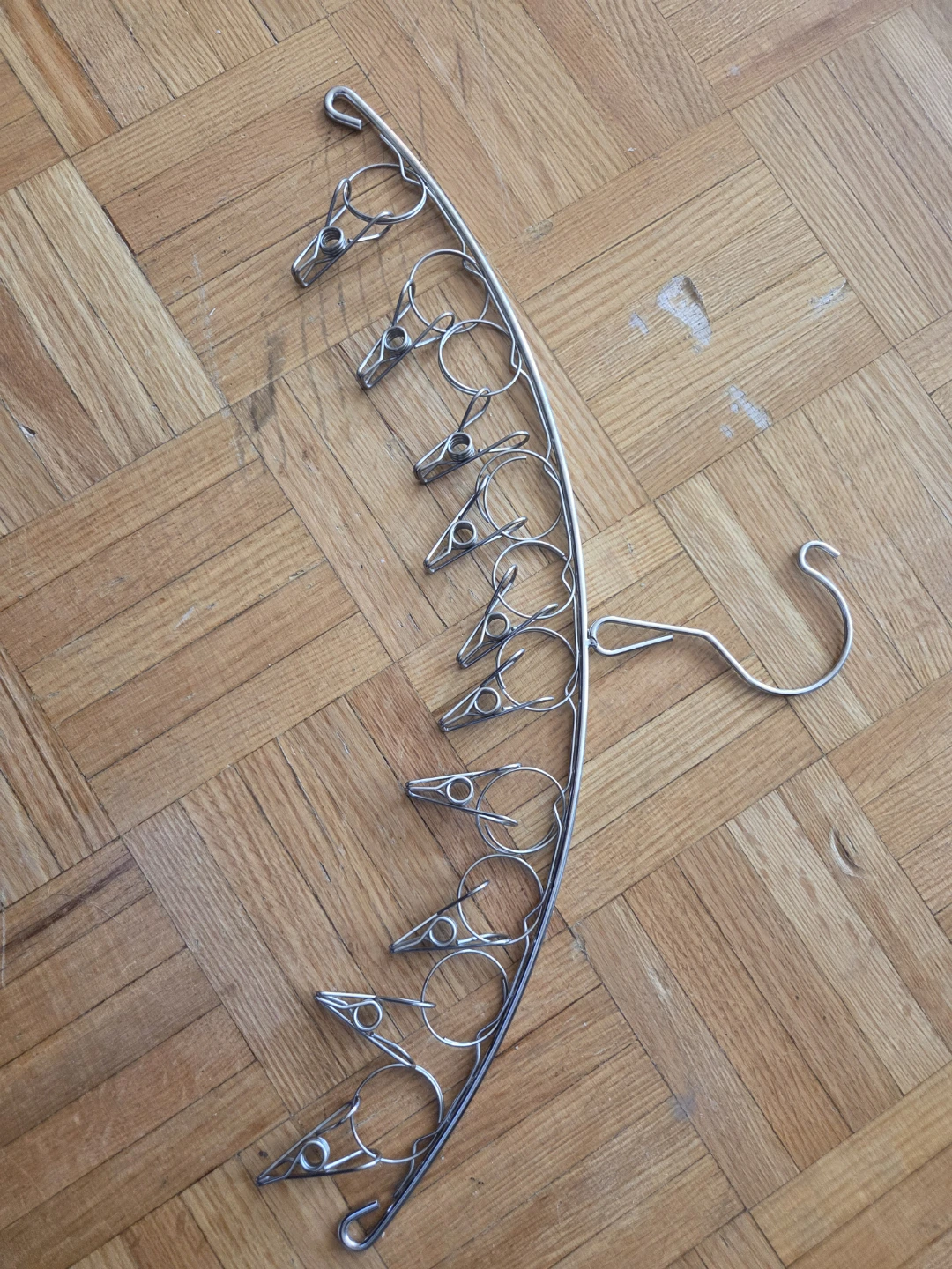 3 Stainless Steel Hangers with Clips - photo 2