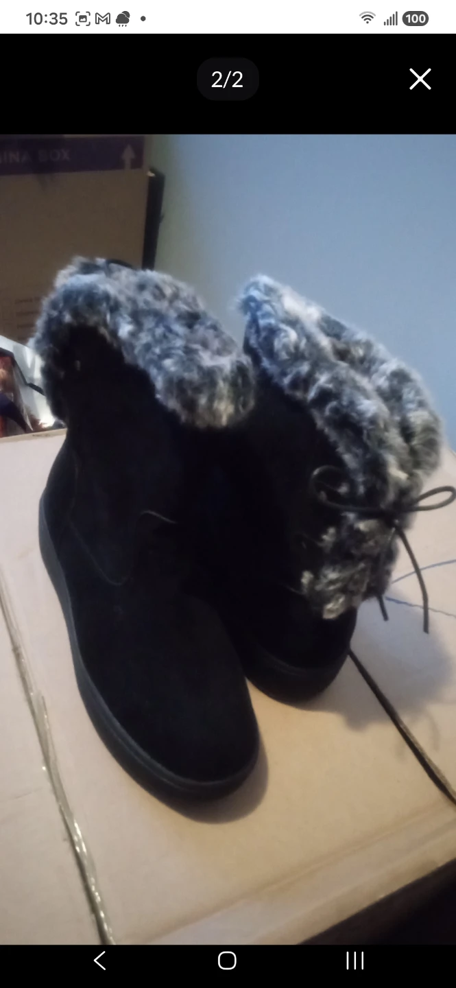 Black Suede Ankle Boots New no Box