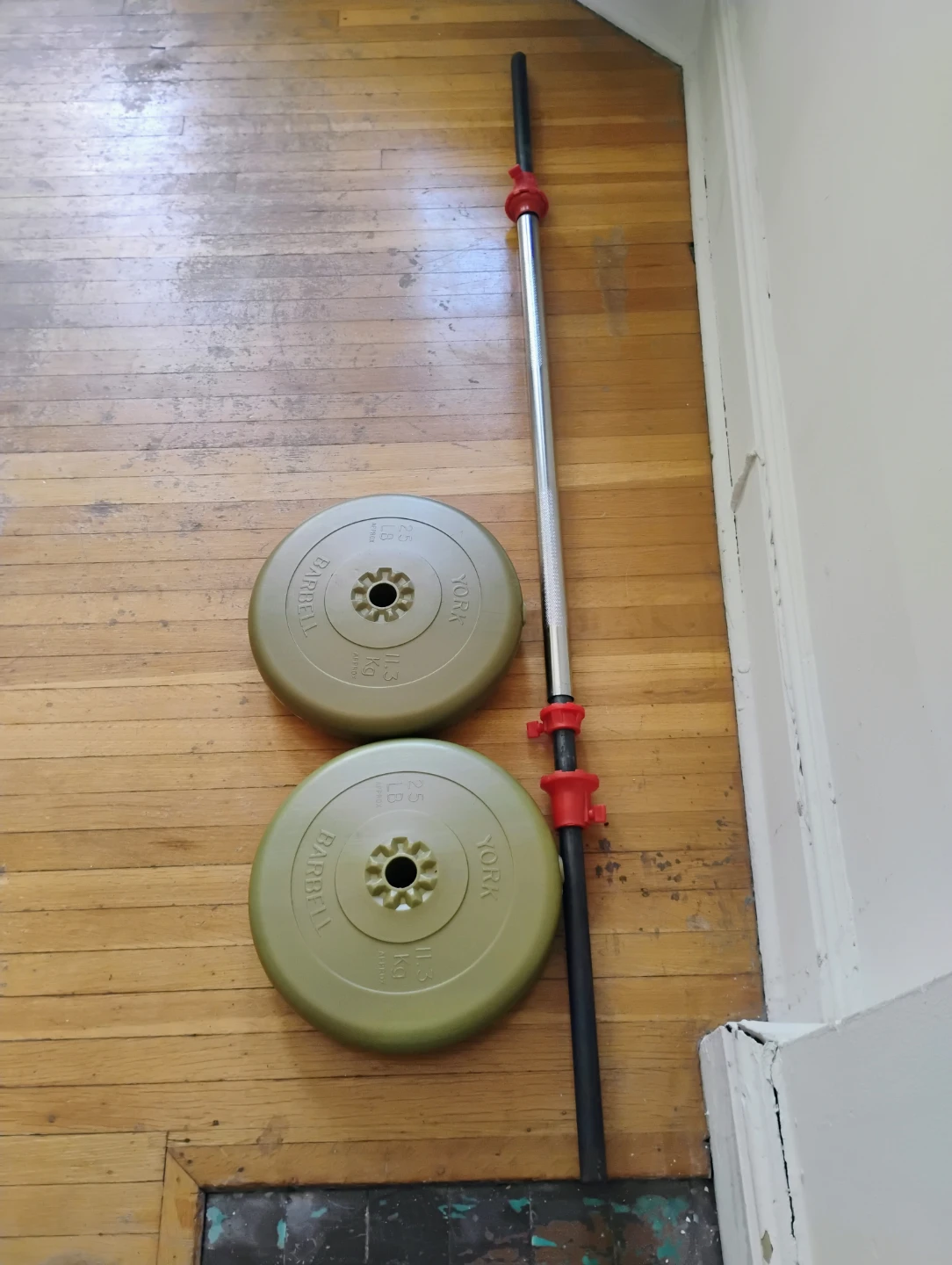 York Barbell Set with Two 25lb Plates - photo 2
