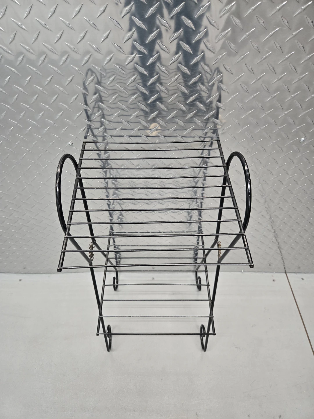 Vintage Mid Century Iron Plant Stand 2 Tier - photo 4