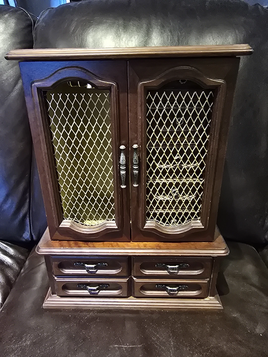 Wooden Jewellery Armoire Cabinet