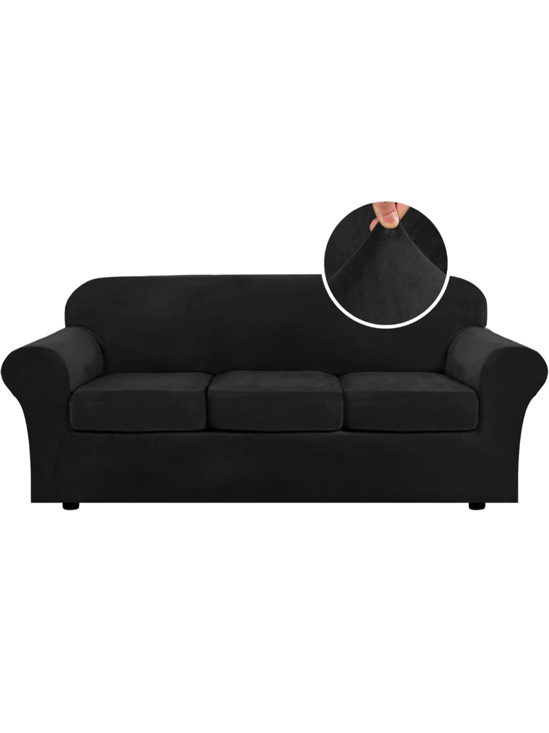 Black Velvet Sofa Cushion Covers
