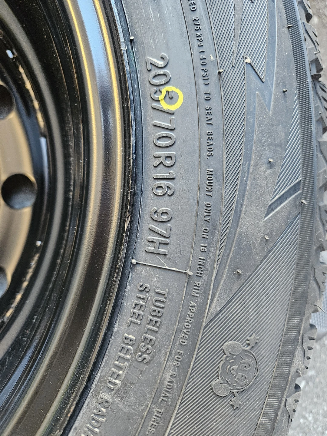 Brand New Set of 4 Toyo Observe GSi-6 Winter Tires on Steel Rims - photo 3