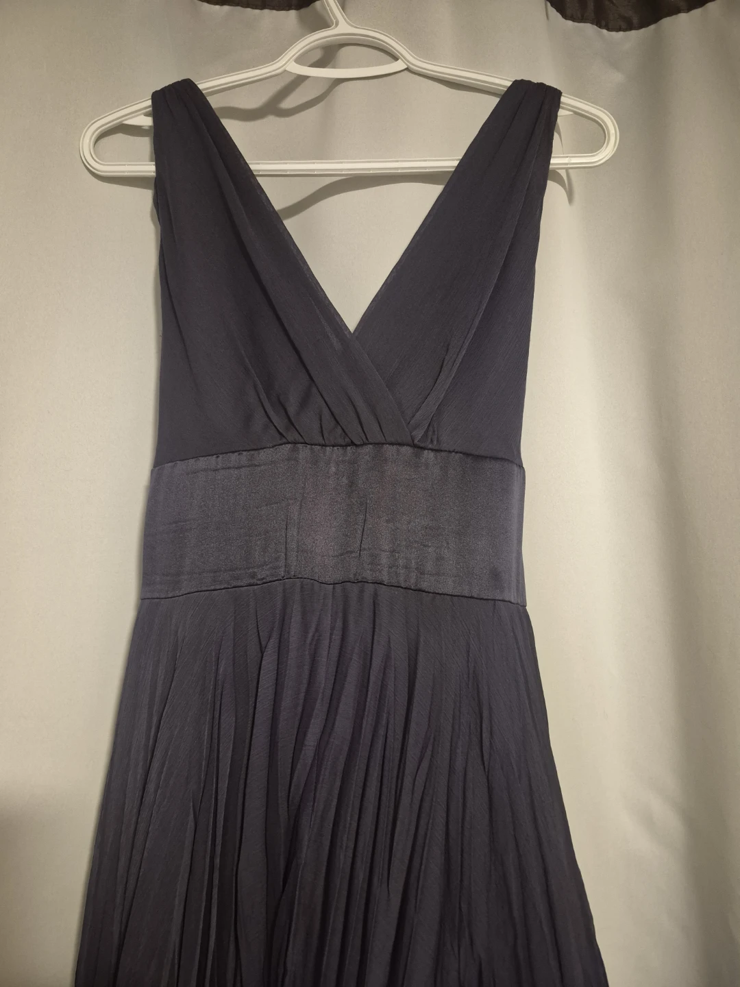Dark Plum Sleeveless Pleated Dress - photo 2
