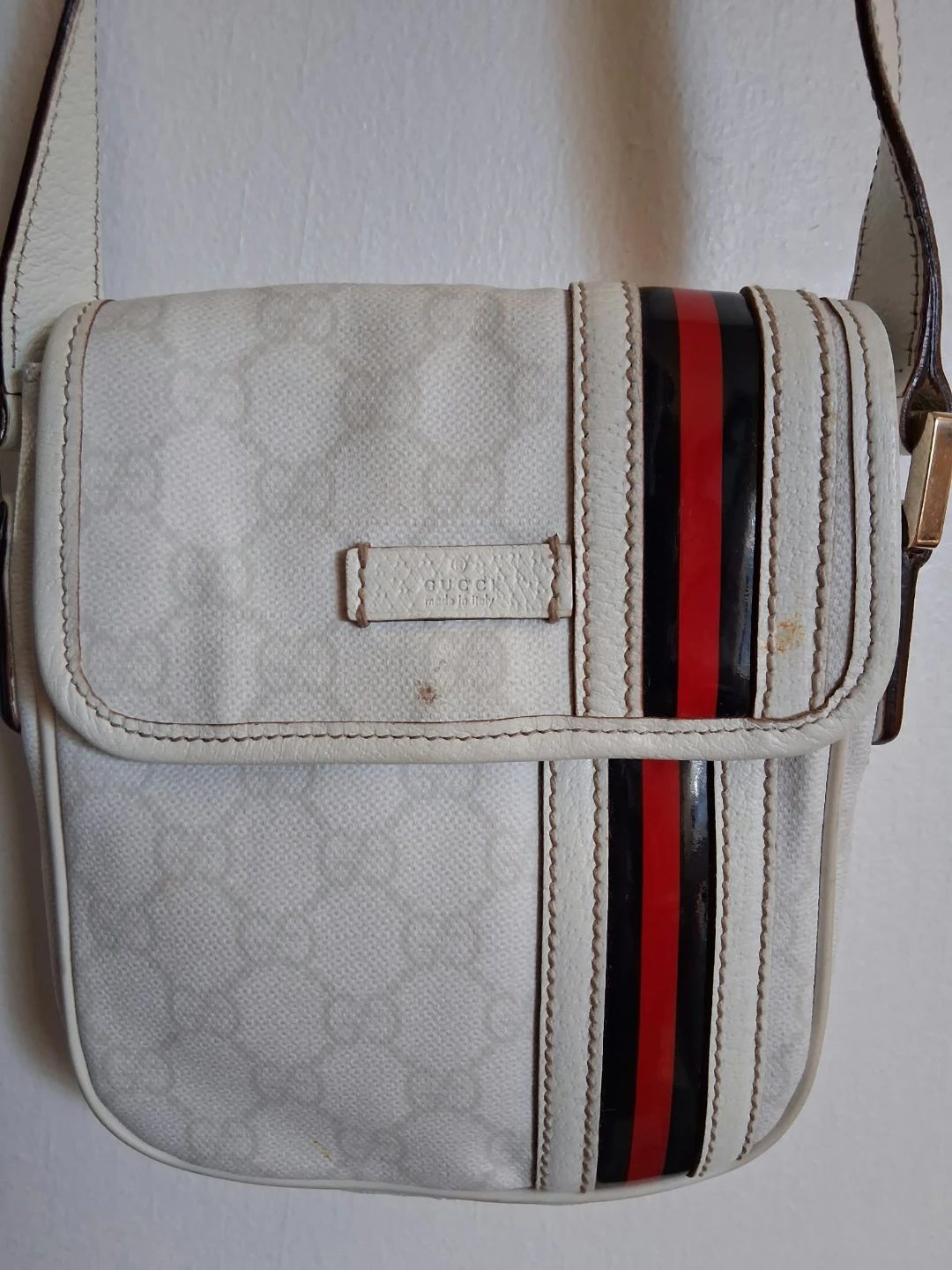 Gucci White GG Monogram Crossbody Bag - photo 2