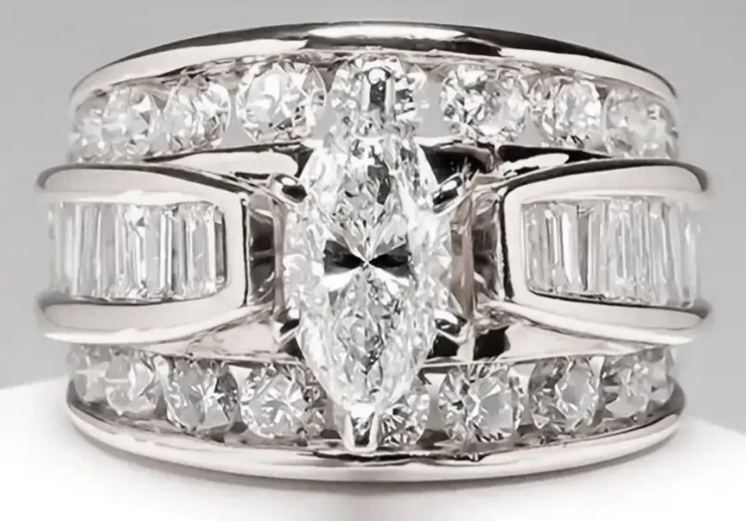 Marquise Ring Cubic zirconia brand new size 7