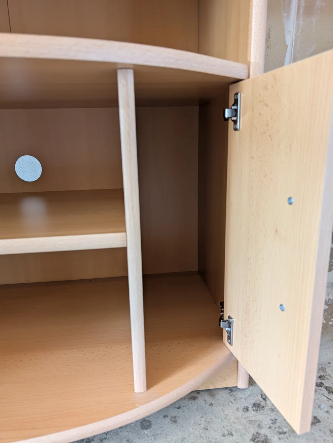 Light Wood Storage Cabinet with Shelves - photo 3