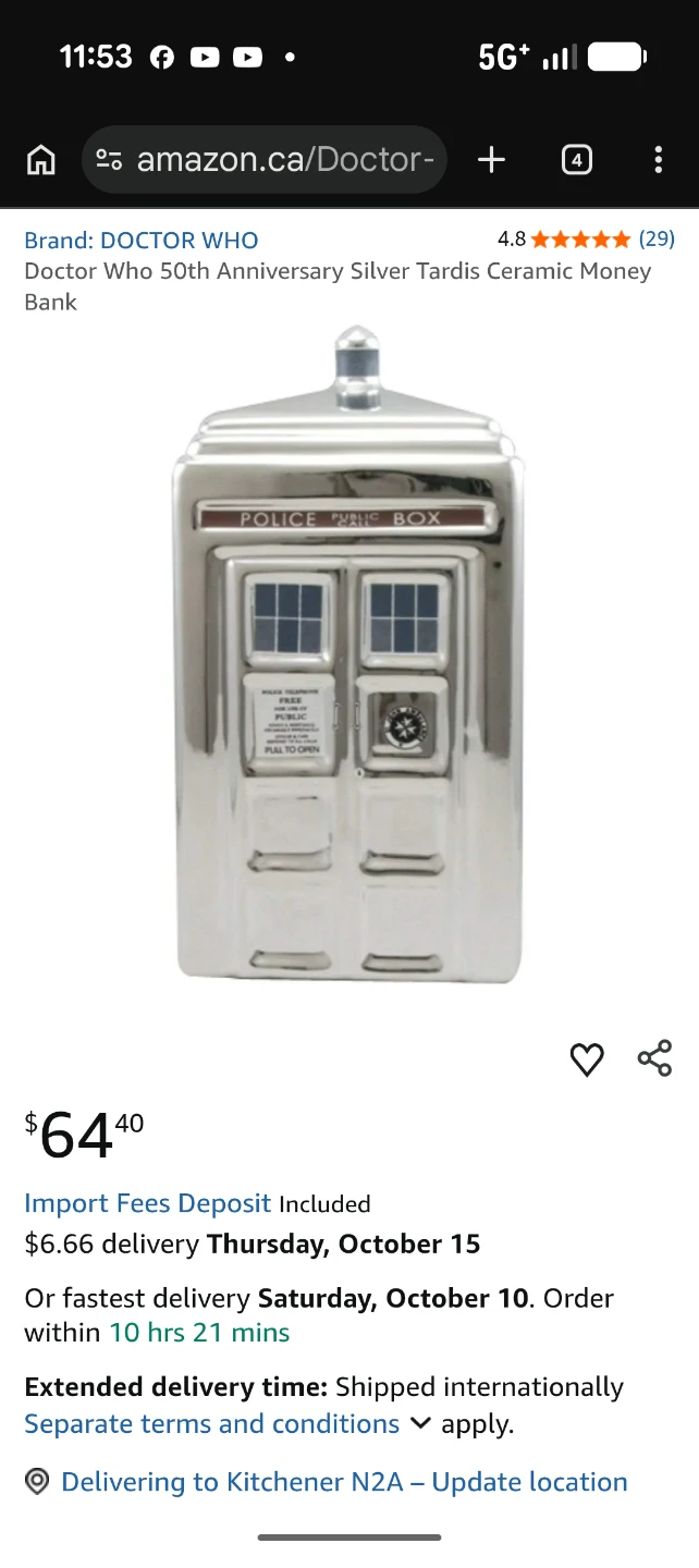 Doctor Who TARDIS Money Box - photo 4