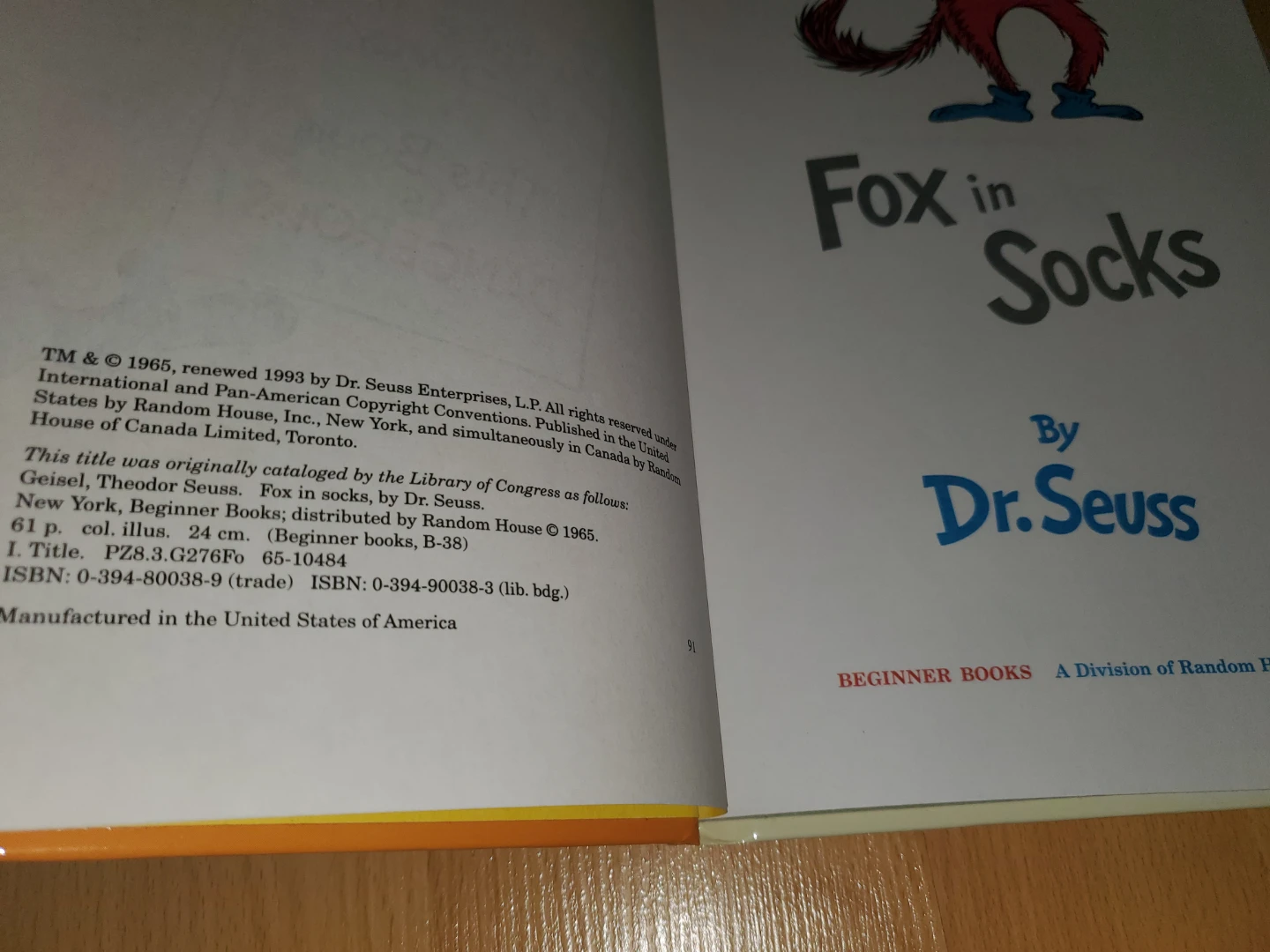 Fox in Socks by Dr. Seuss - photo 2