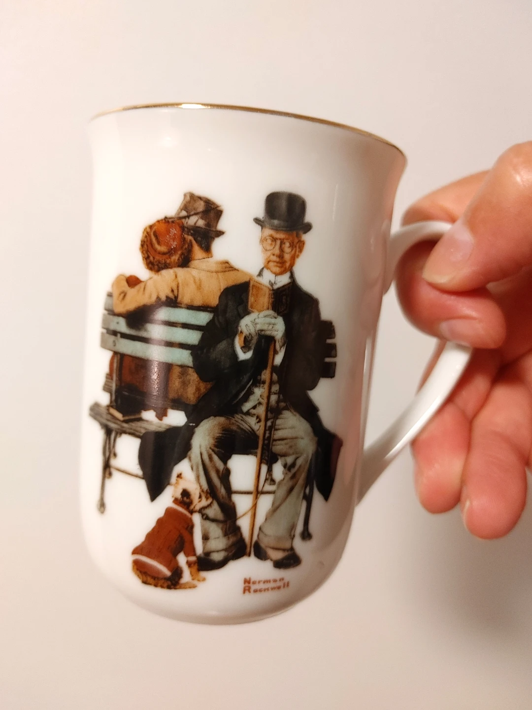 Norman Rockwell ceramic coffee mug