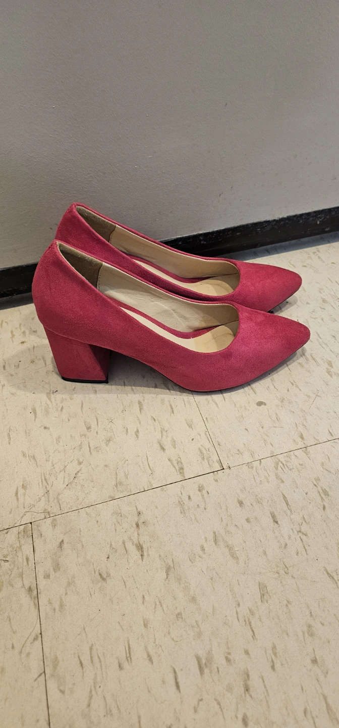 Misha Pink Suede Block Heels - photo 2
