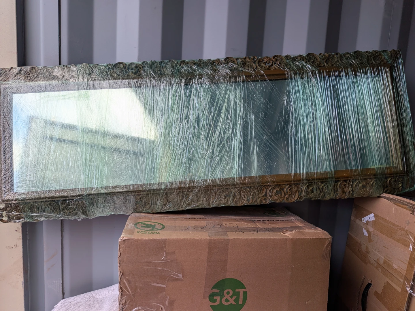 Large Ornate Gold Framed Wall Mirror