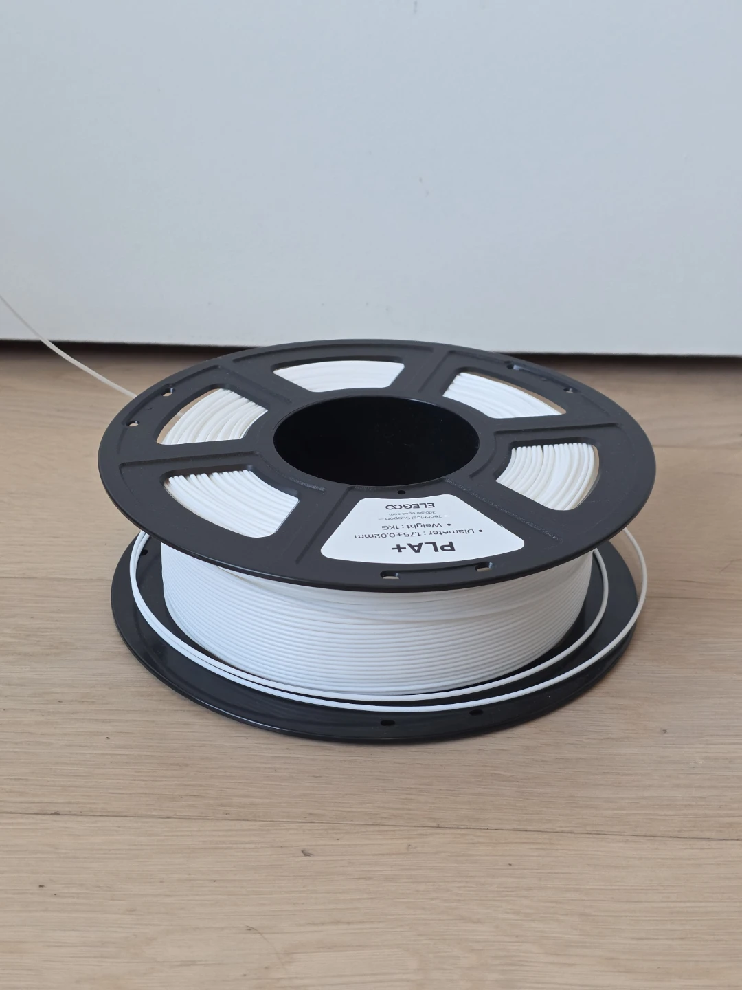 ELEGOO PLA+ 3D Printer Filament, 1.75mm, White, 1kg - photo 2