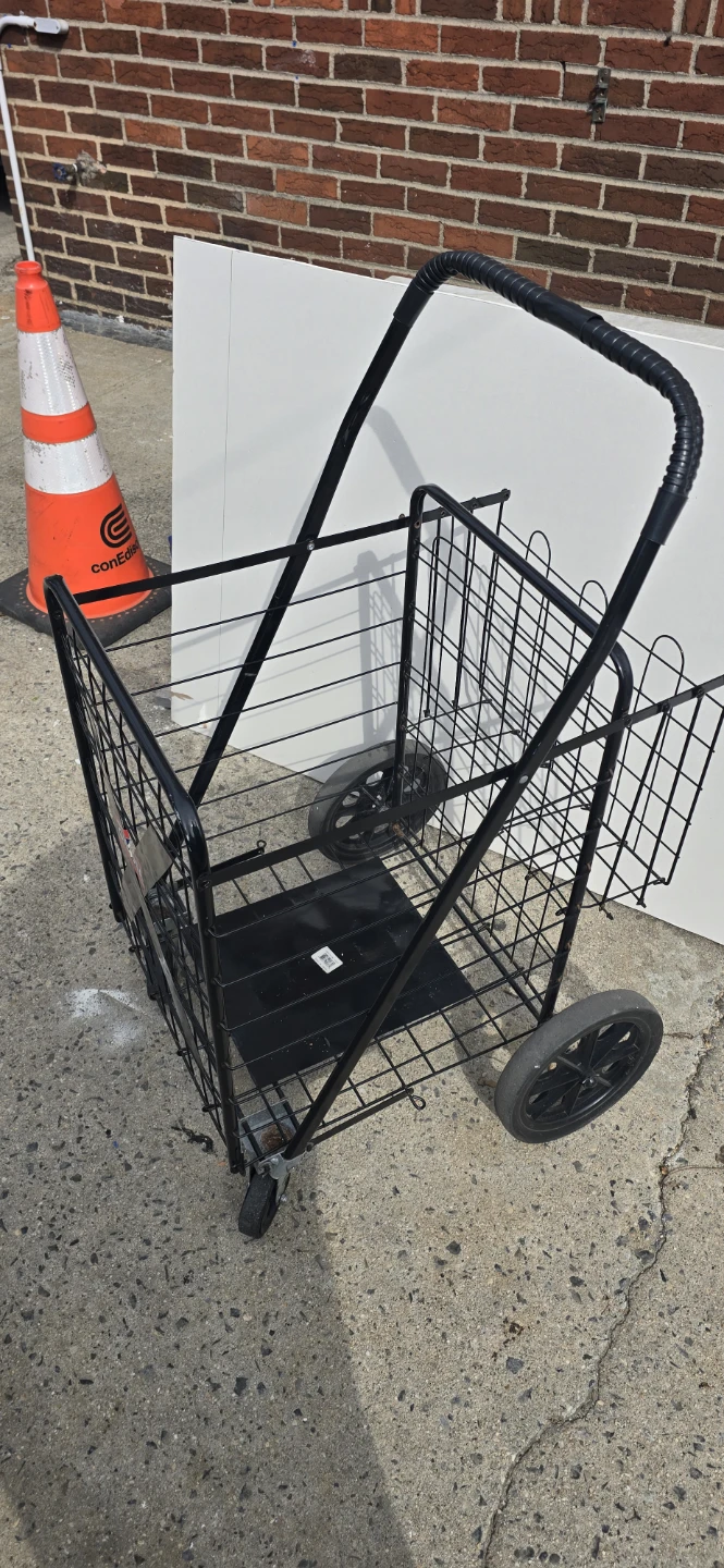 Black Folding Shopping Cart
