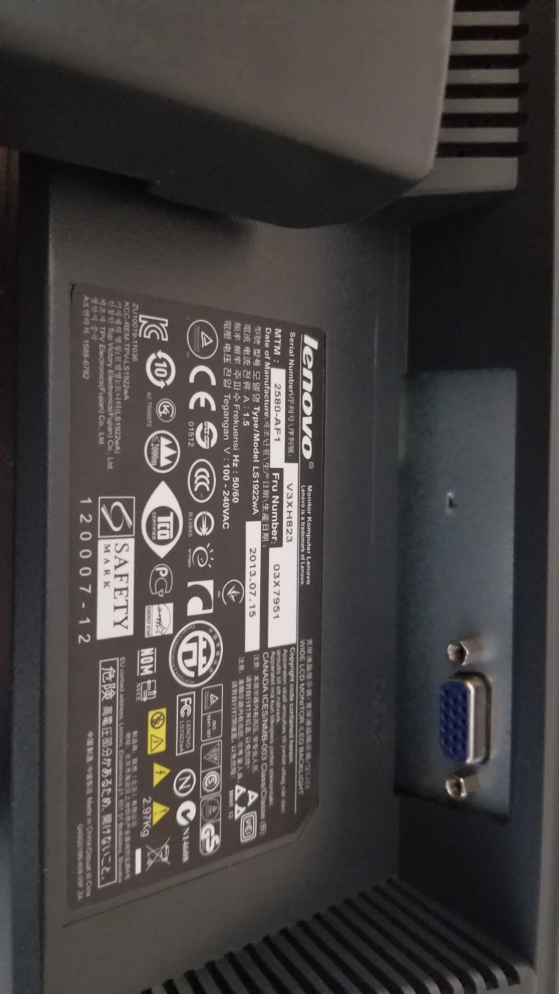 Lenovo 18.5inch LS1922WA Monitor - photo 3