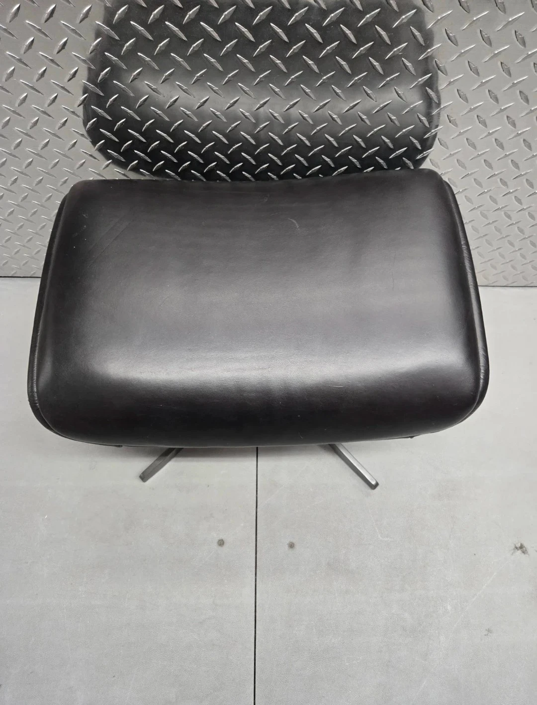 Article Brand Otio Mid Century Black Leather Ottoman Stool - photo 2