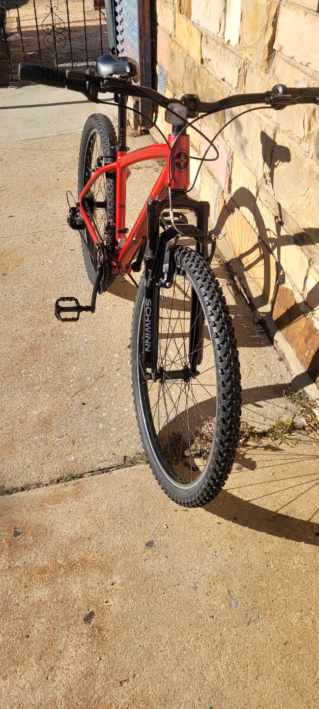 Red Schwinn Mountain Bike
