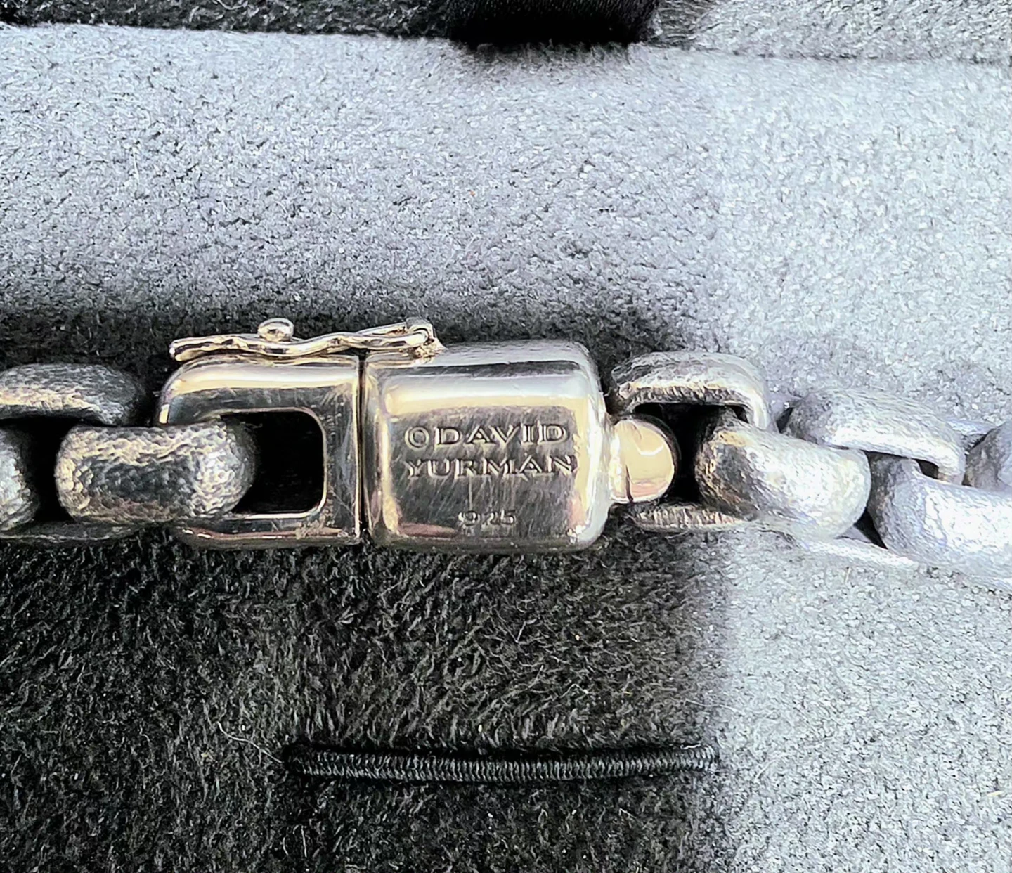 David Yurman Sterling Silver Box Chain Bracelet - photo 4