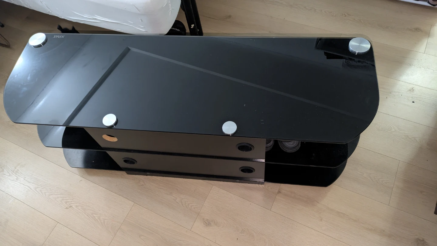 Sonax Black Glass TV Stand