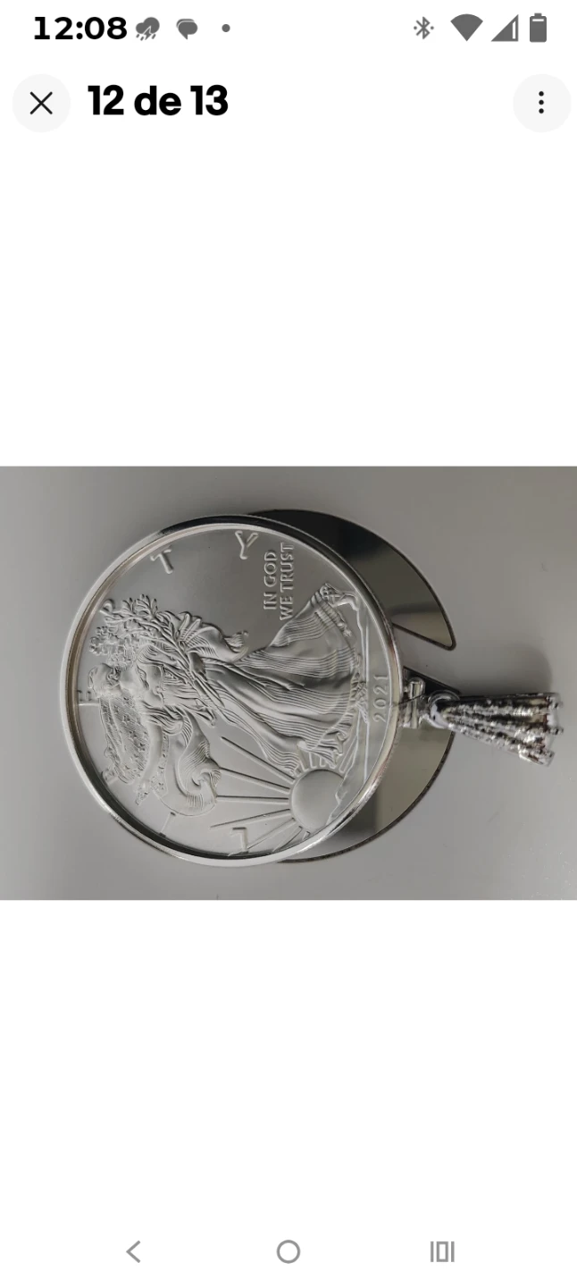 American Eagle 1 oz Silver Coin Pendant Necklace - photo 2