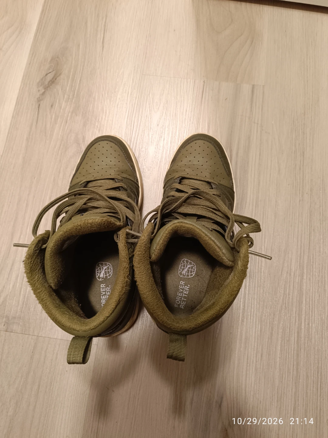 Puma High-Top Sneakers Green Size 5 - photo 4