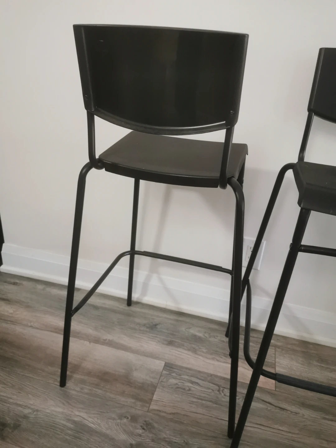 IKEA Two Black Bar Stools 2 set - photo 2