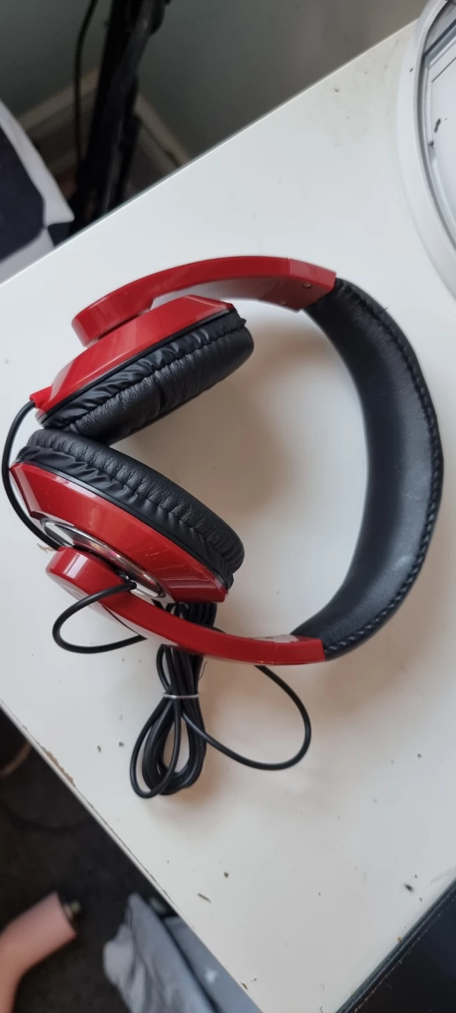 Red Wired Headphones