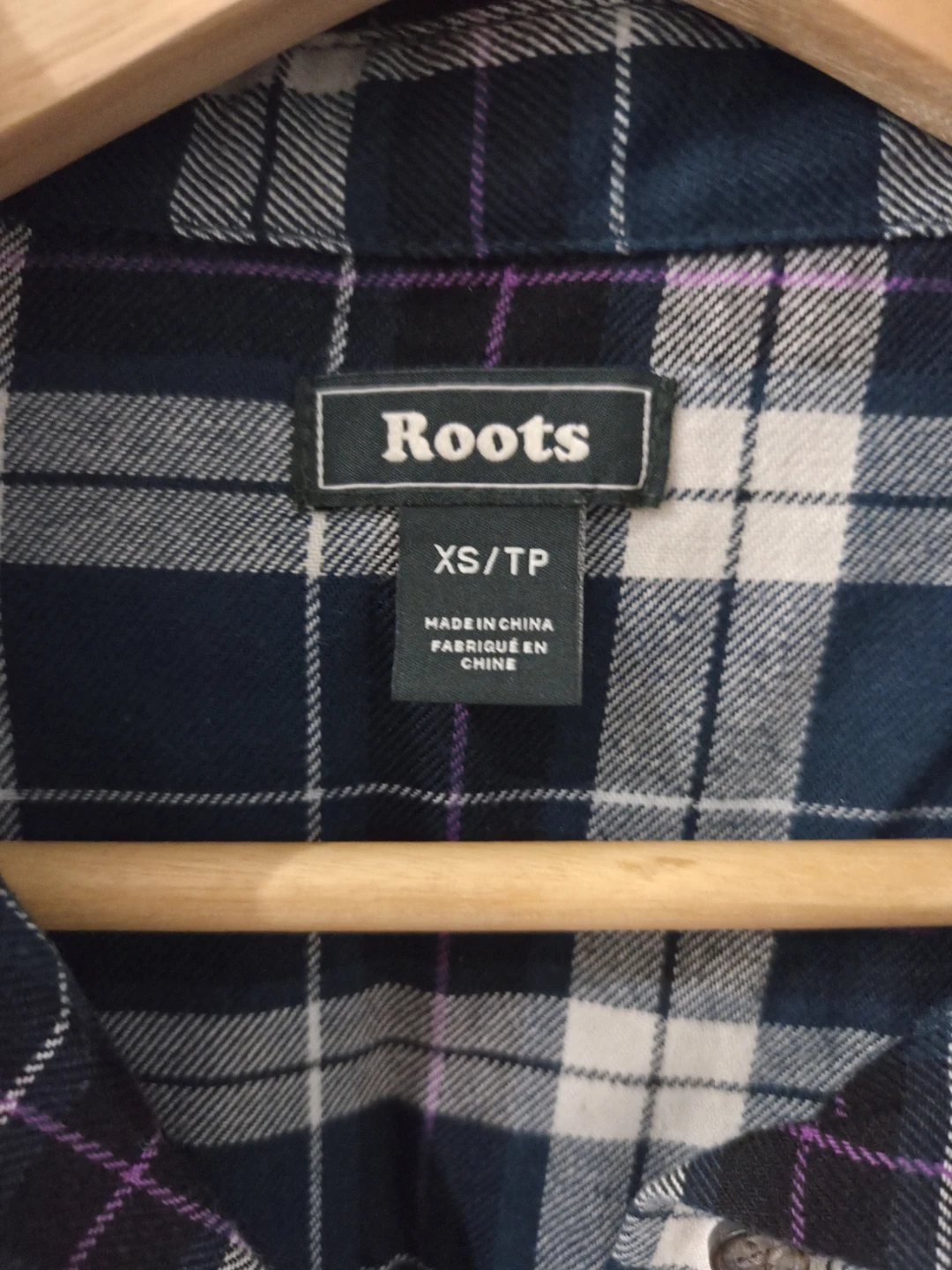 Roots Plaid Button-Down Shirt (Size XS) - photo 3