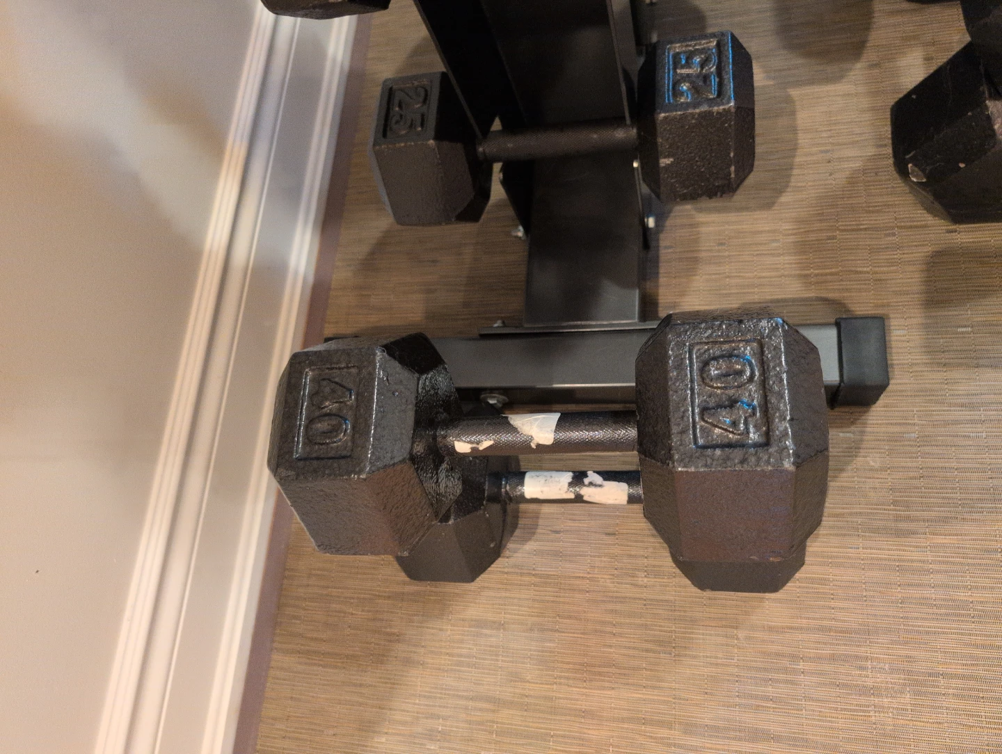 Cast Iron Hex Dumbbell Set with Vertical Rack - photo 5