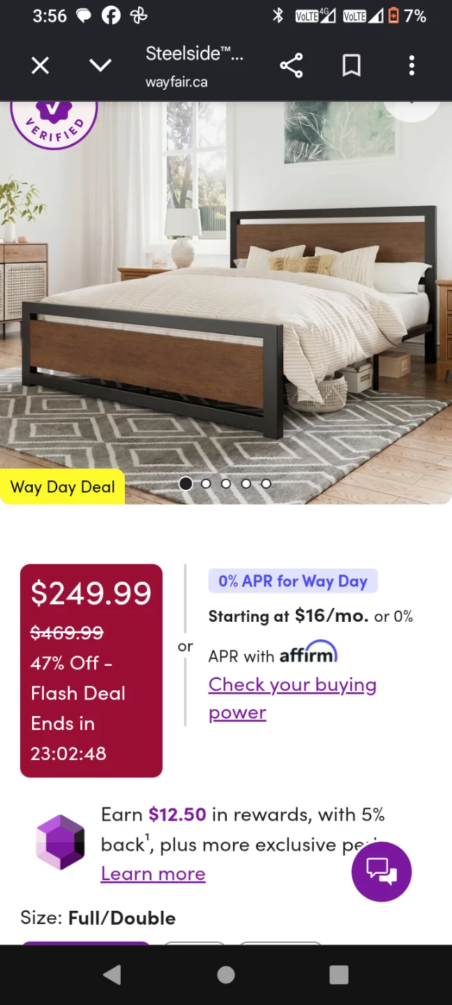 Steelside Full/Double Bed Frame