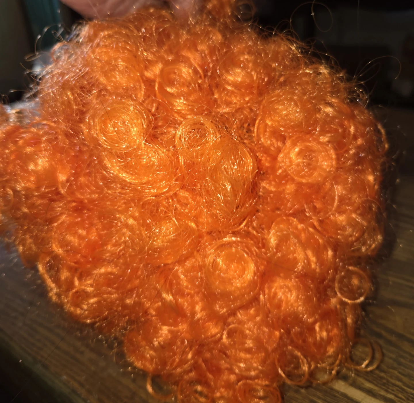 Halloween Bright Orange Curly Wig - photo 2