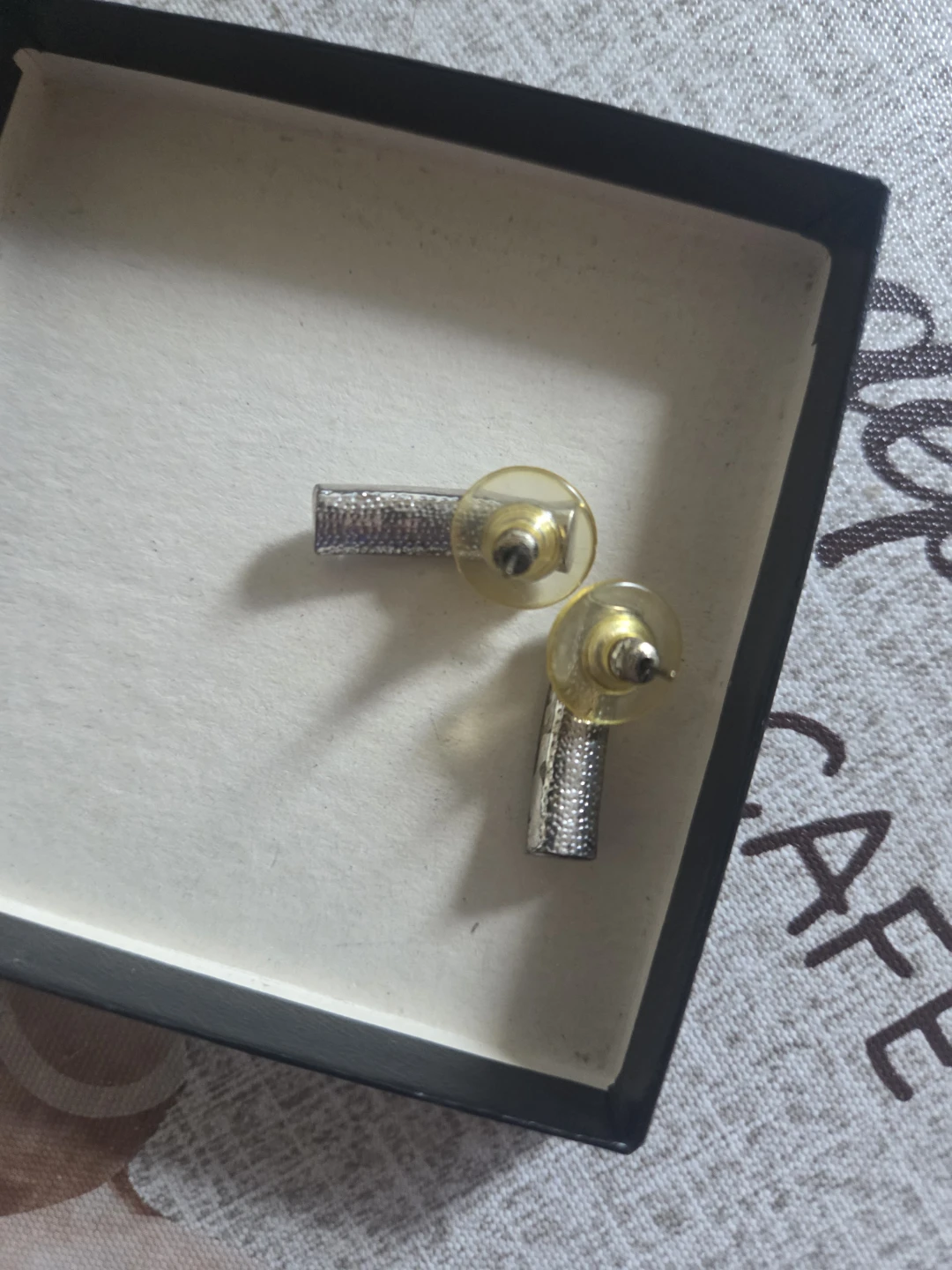 Silver-Tone Bar Stud Earrings - photo 2