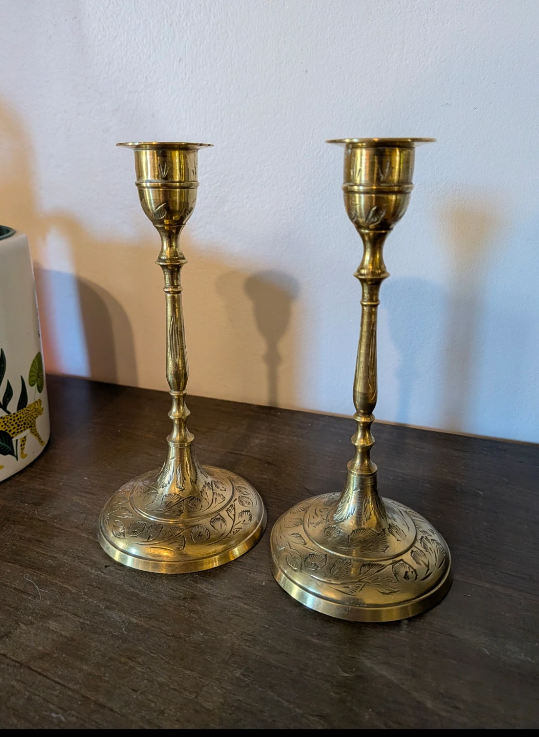 Vintage Brass Candlestick Holders, 6" Tall - photo 4