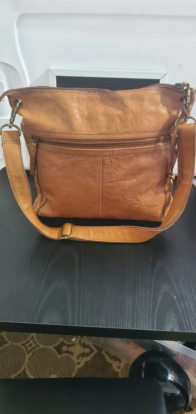 Fossil Embossed Leather Crossbody Bag - photo 2