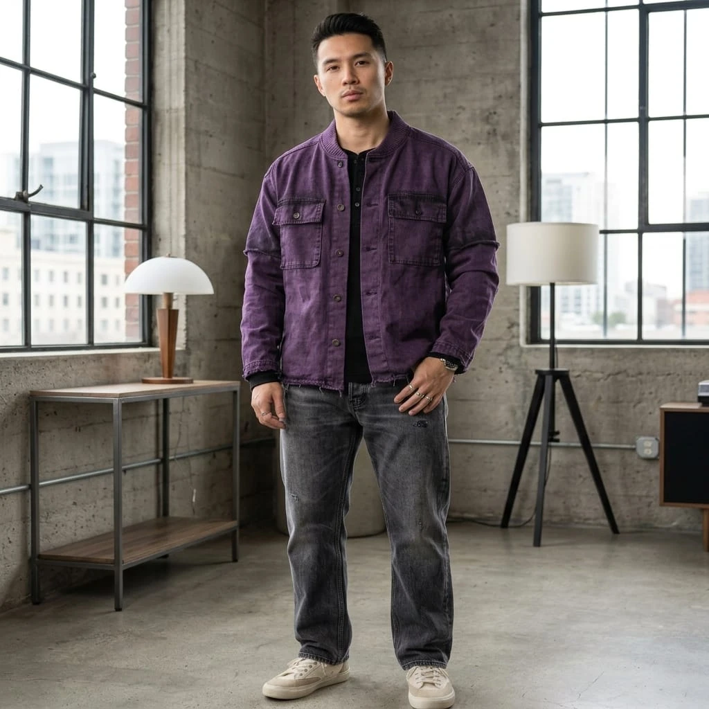 Drifter Purple Denim Jacket