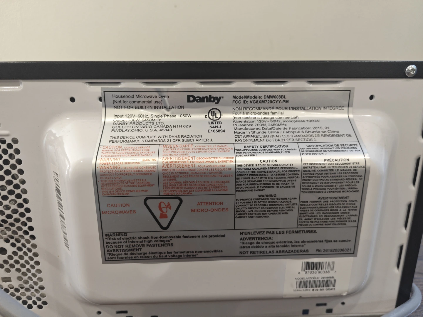 Danby DMW608BL Microwave - photo 2