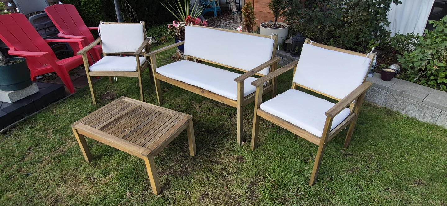 4-Piece Wooden Patio Furniture Set
