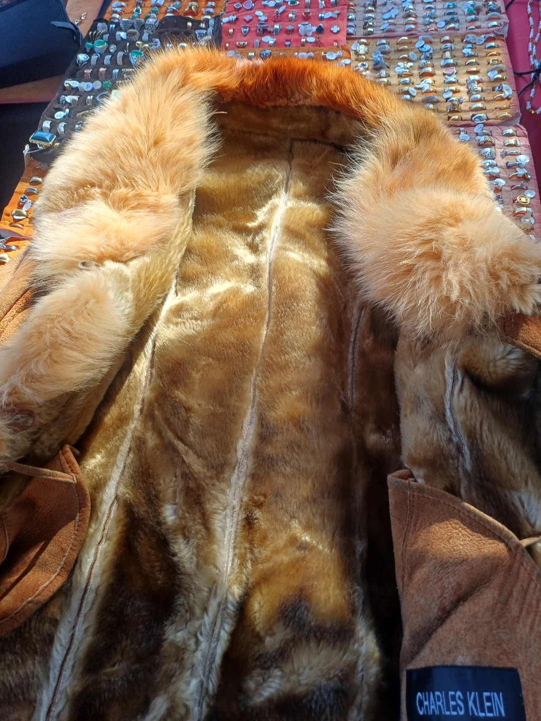 Charles Klein Suede Coat with Fur Trim - photo 5