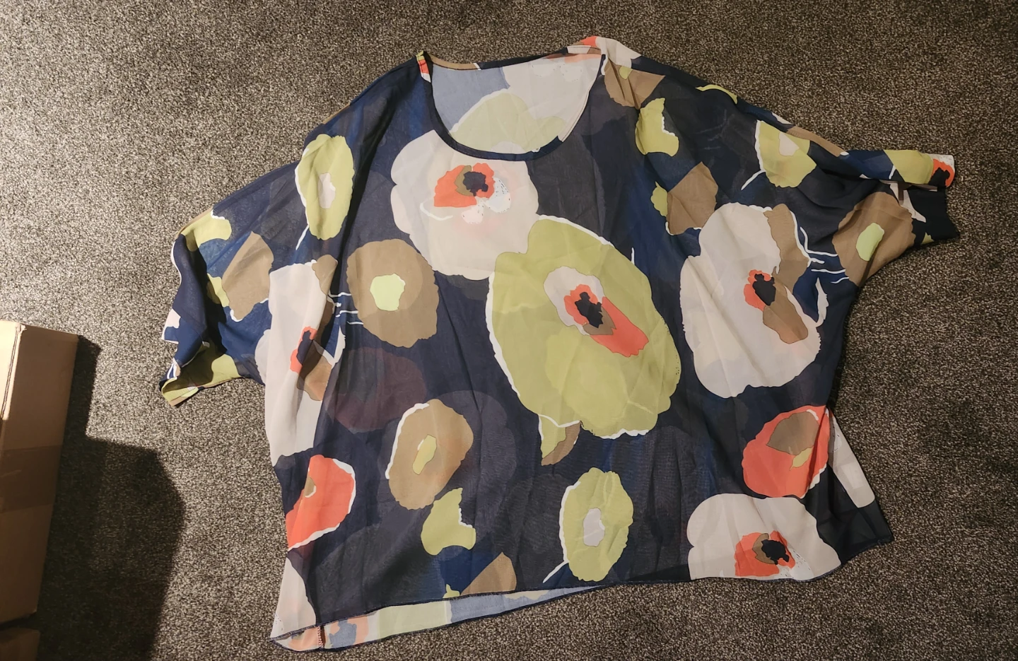 Floral Print Sheer Blouse