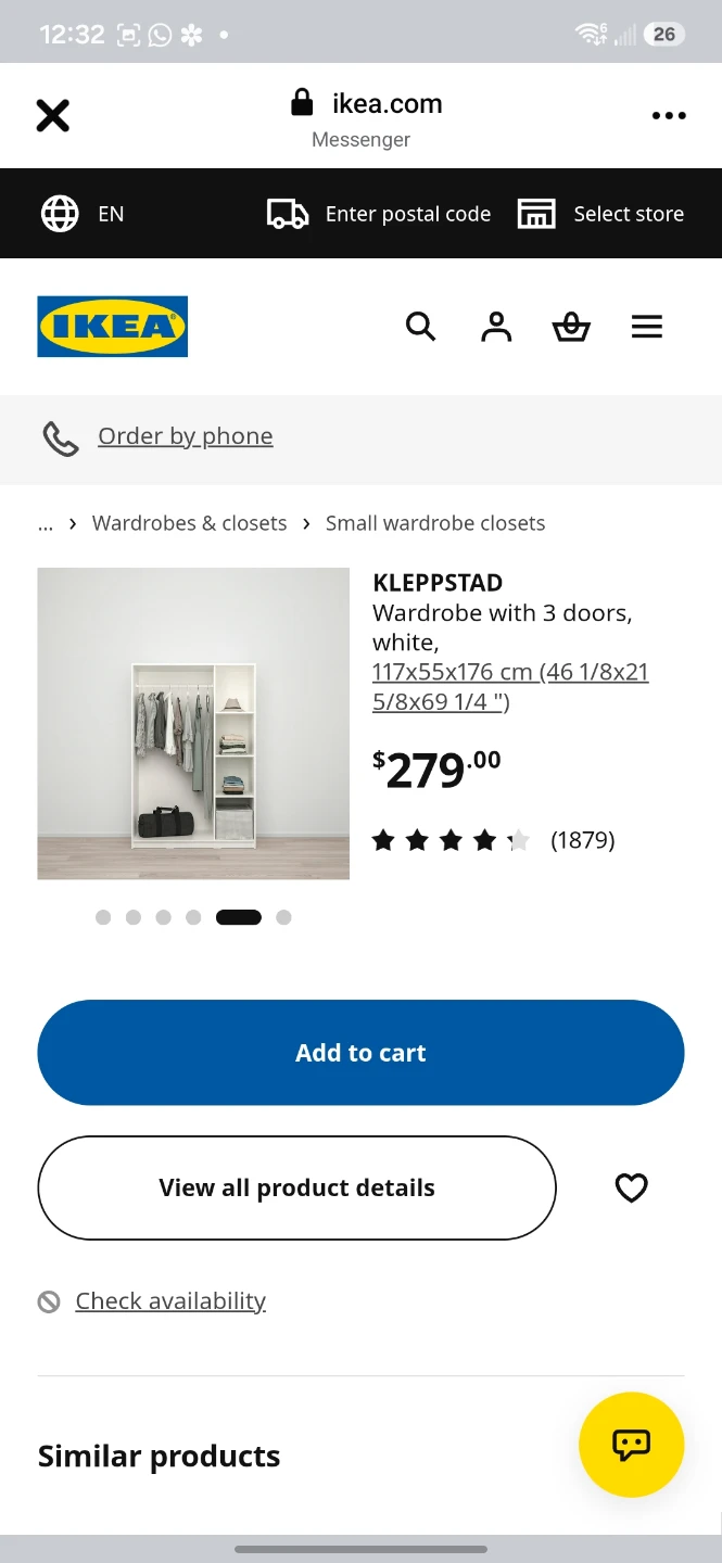 IKEA KLEPPSTAD Wardrobe with 3 doors - photo 4