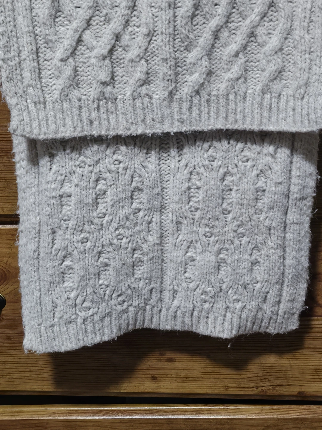 Cream earthy undertones - Cable-Knit Winter Scarf - photo 2