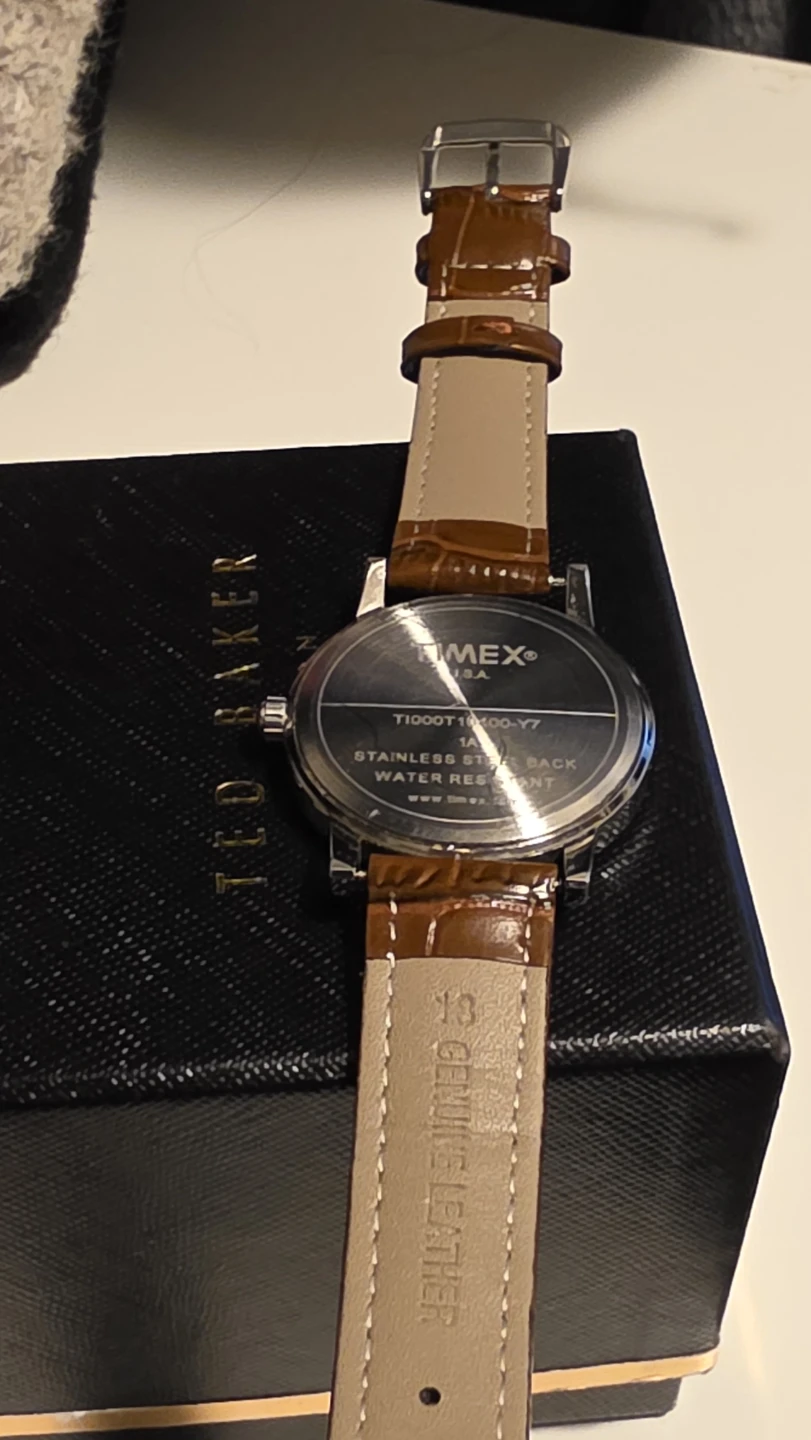 Timex Watch analog watch with Brown Leather Strap - photo 4