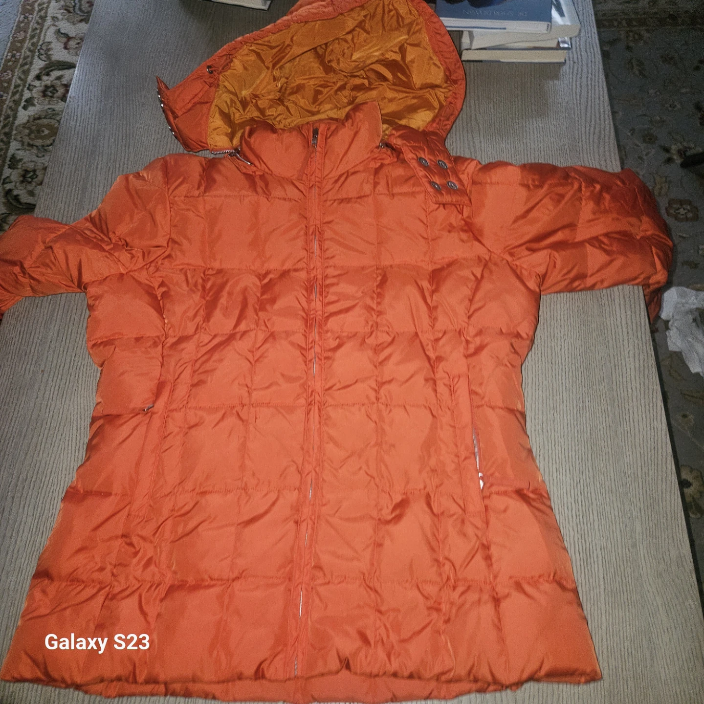 Gap Orange Quilted Puffer Jacket