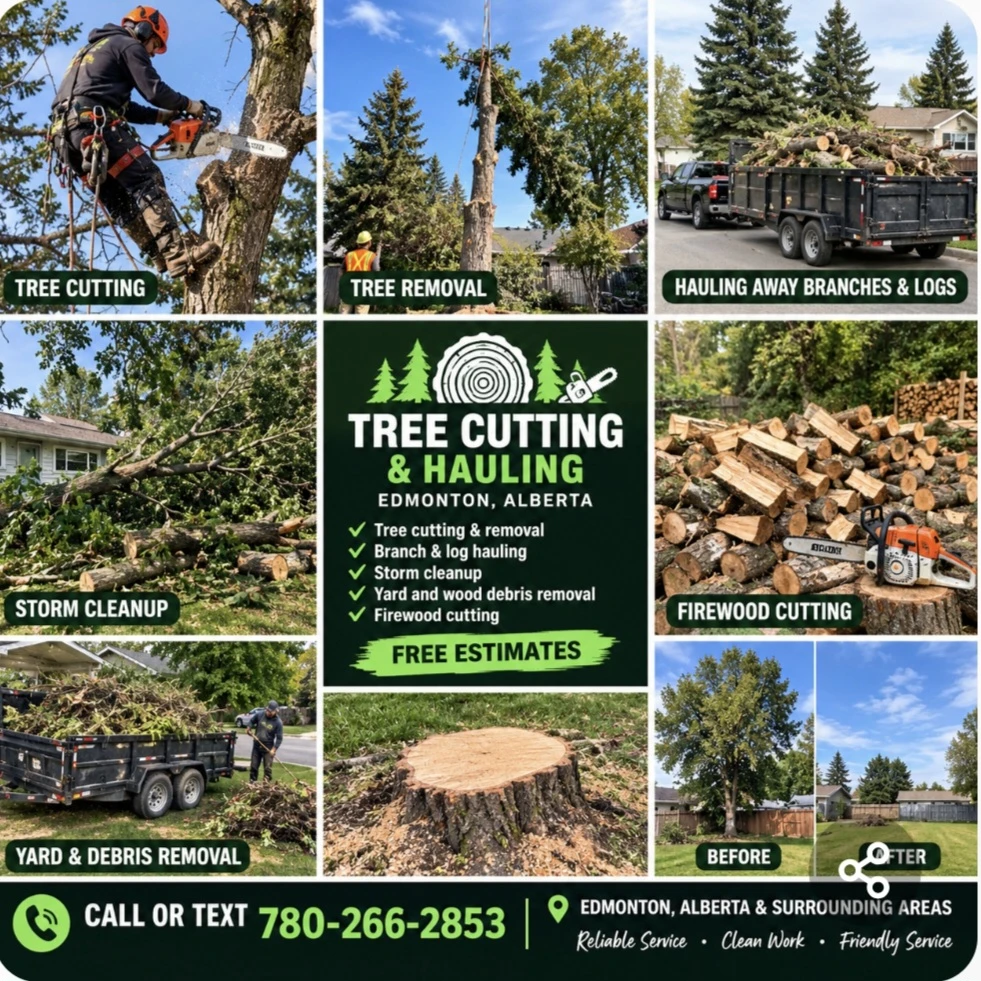 Tree Cutting and Hauling Services in Edmonton