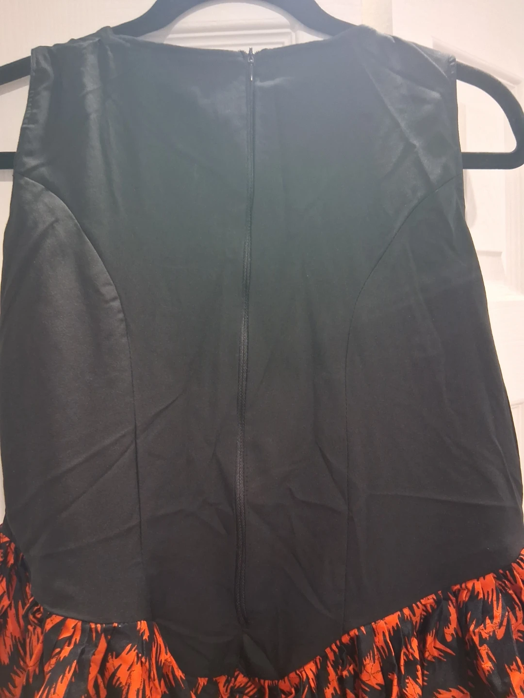 Black and Orange Patterned Sleeveless Dress - photo 5
