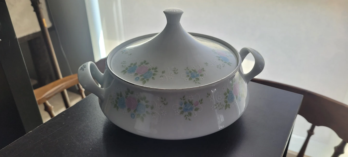 Prestige Floral Porcelain Serving Bowl and Sugar Pot - photo 2