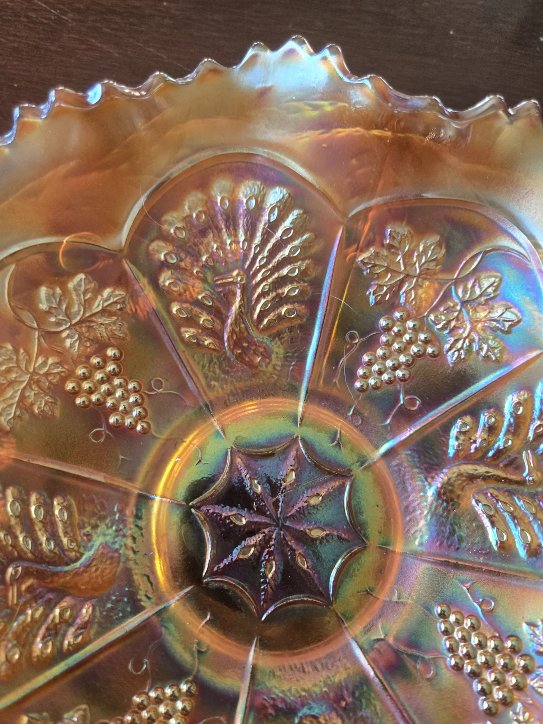 Fenton "Peacock and Grape" Marigold Bowl (Circa 1912) - photo 2